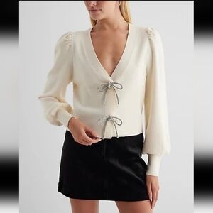 (Ew)Express ladies bow cardigan